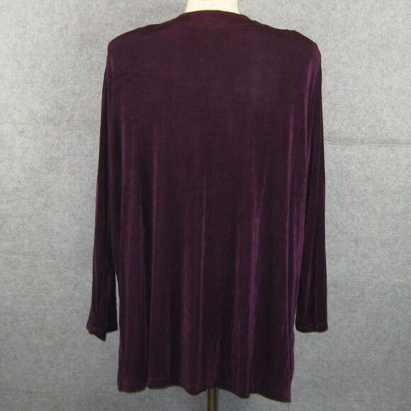 Citiknits Open Cardigan Size 1X Purple - Picture 3 of 5